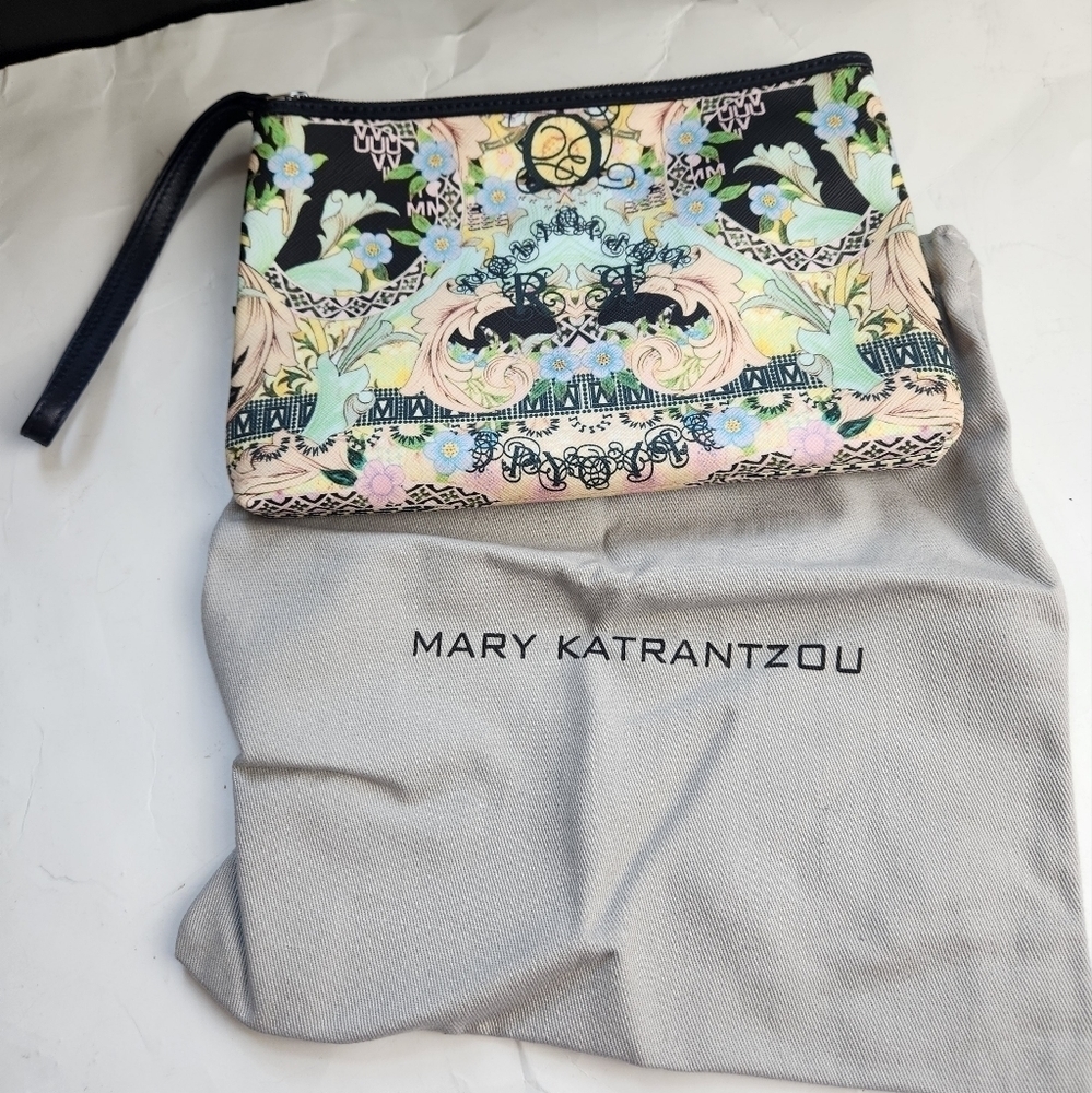 MARY Katrantzou printed clutch in EUC